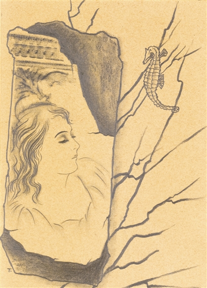 FEMALE FACE (HLAVA DÍVKY) by Toyen