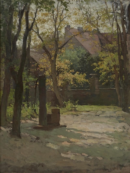 Sunlit Courtyard by Paul Cornoyer, Circa 1892