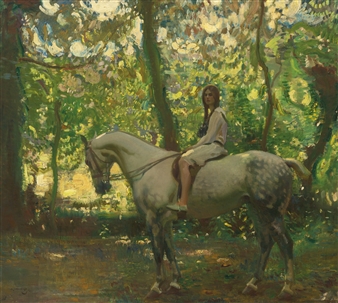 MARJORY (GIRL ON HORSEBACK) - Sir Alfred James Munnings