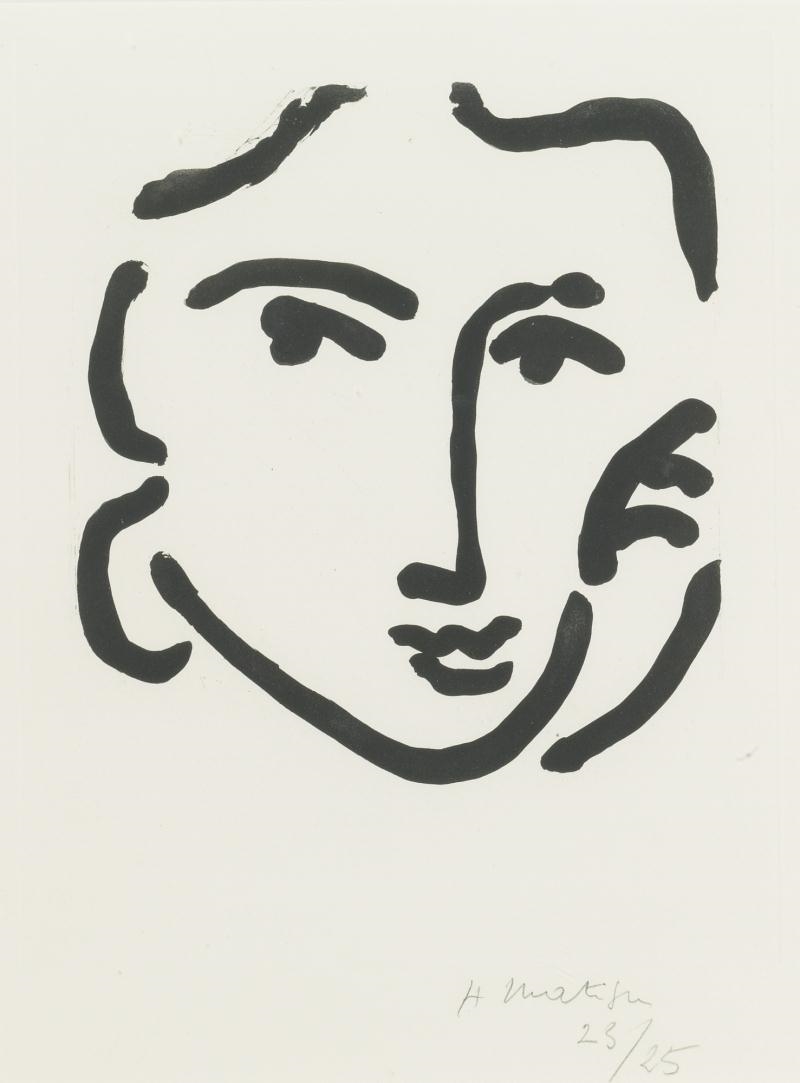 Poster Henri Matisse - 'Les Cheveux Qui Coulent' - Reproduction Vintage 1952