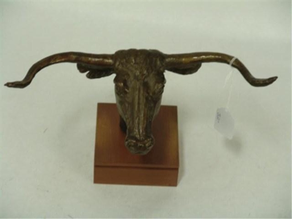 Texas longhorn steer head by Franco Vianello, Circa  1990s