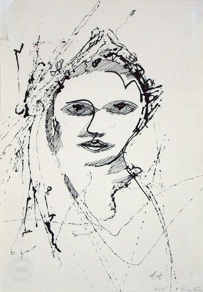 Junge Frau by Hannah Höch, circa 1960
