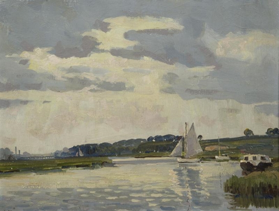 Somerleyton looking towards Haddiscoe Bridge June 10th 1924 by Campbell A. Mellon