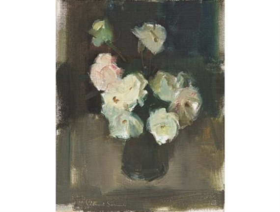 Still Life with Roses by Clement Serneels, 1977