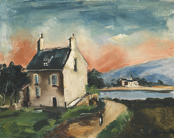 LE LAC (FERME SUR LA ROUTE) by Maurice de Vlaminck, circa 1925