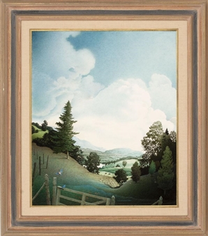 Blue Bird's in Landscape - Lloyd Fitzgerald