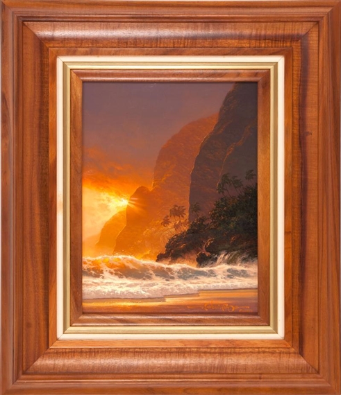 絵画 Roy Gonzalez Tabora Roy Gonzalez Tabora Vintage Soft Glow Of Evening Beach Waves