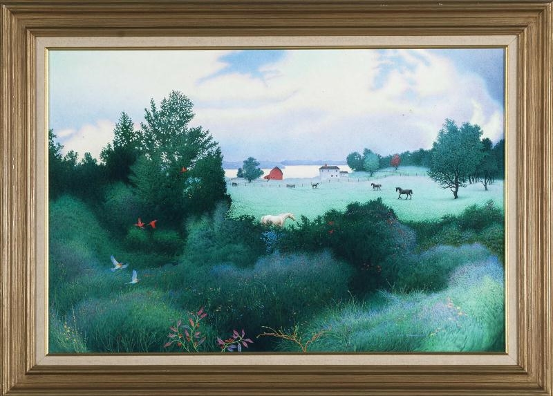 Artwork by Lloyd Fitzgerald, Summer's Glow, Made of acrylic on board