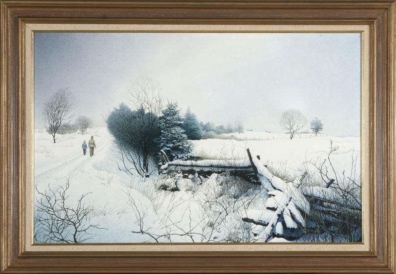 Artwork by Lloyd Fitzgerald, The Day Before Christmas, Made of acrylic on board