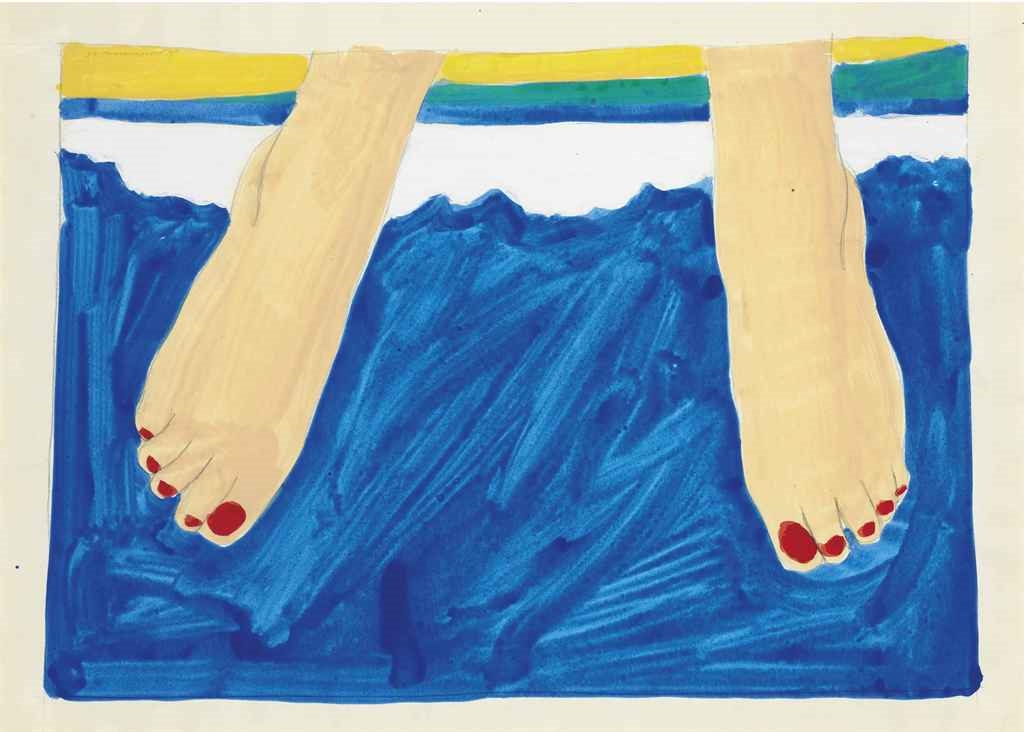 Artwork by Tom Wesselmann, Feet, Made of gouache on paper