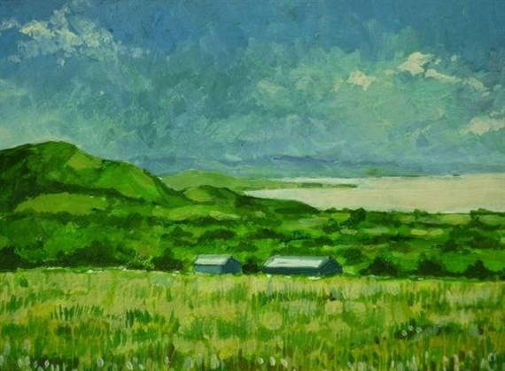 land and coastalscape Moel-y-Gest and Tremadog Bay by Gwyn Owen