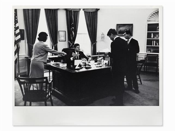 JFK With Staff In The Oval Office by Arthur Rickerby, 1962