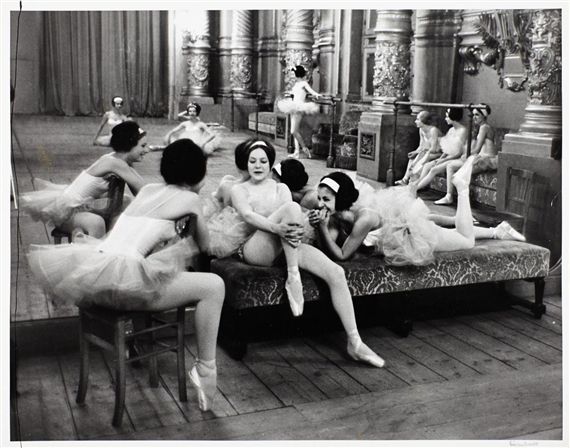 Resting period of the Corps de Ballet at the Grand Opéra de Paris by Alfred Eisenstaedt, 1930, printed in the 1970s