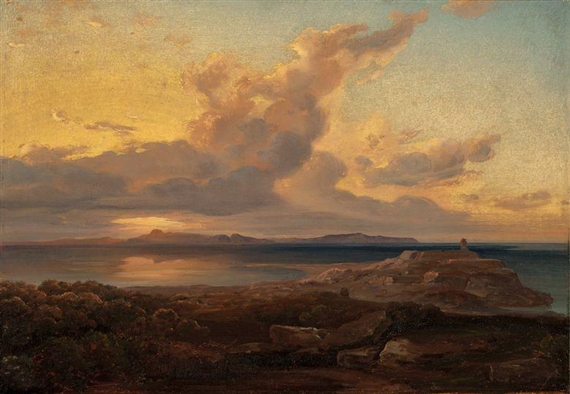 ÄGINA - APOLLOTEMPEL by Carl Rottmann, Circa 1840