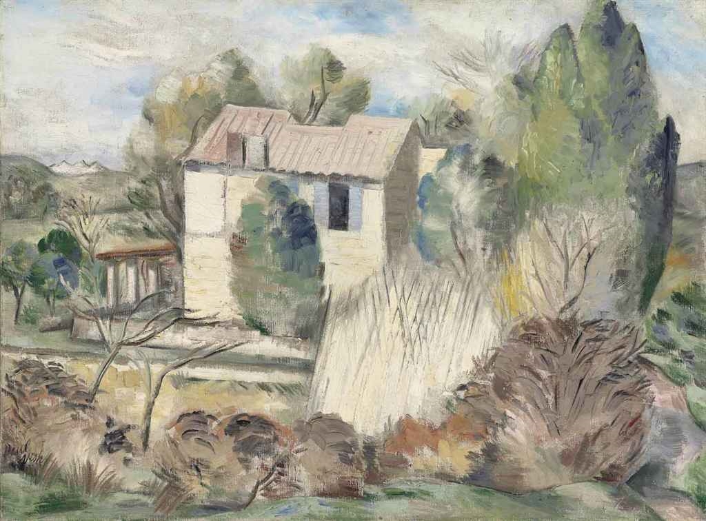 Artwork by Paul Nash, The French Farm, Made of oil on canvas