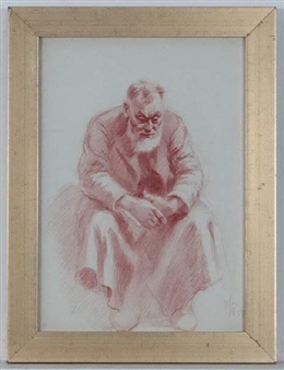 A Seated Man - Valentin Vasilyevich Sizilov
