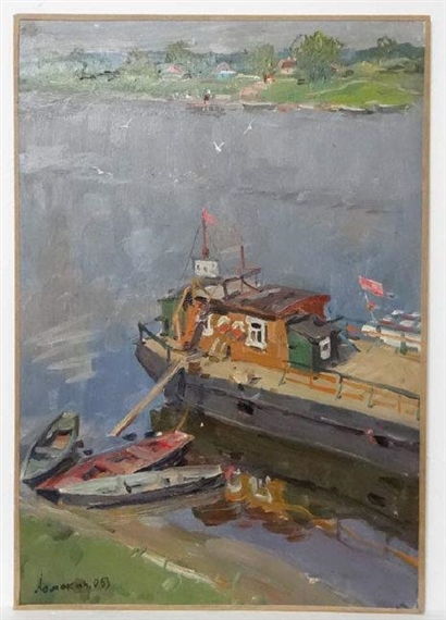 Fishing vessels by Nikolai Nikolaevich Baskakov, 1955