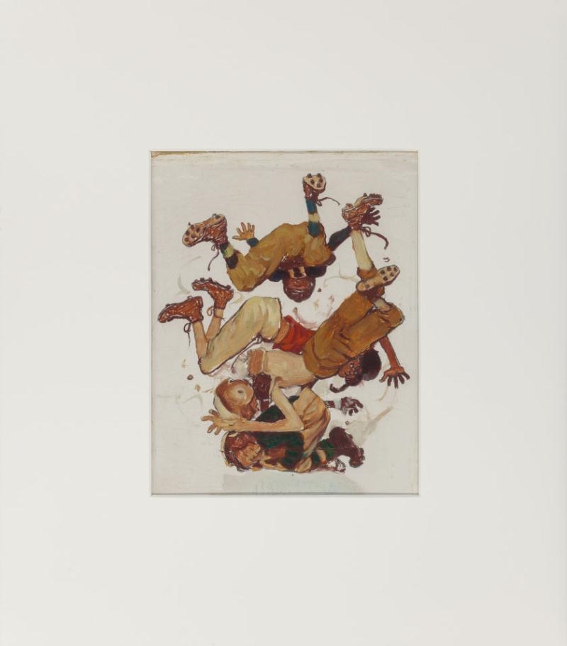 Norman Rockwell | First Down (Four Sporting Boys: Football ...