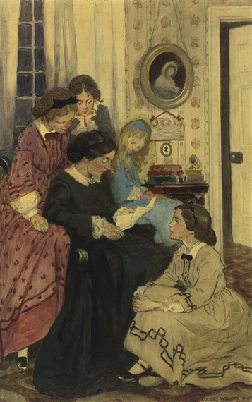 THEY ALL DREW TO THE FIRE by Jessie Willcox Smith, circa 1915