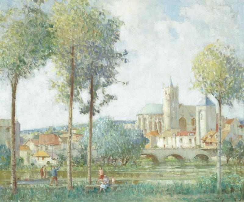 Artwork by William Lee-Hankey, Summer at Moret, Made of oil on canvas