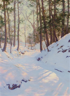 Snowy landscape scene by Walter Launt Palmer fetches $132,000 at Shannon's