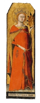2 Works: Catherine of Alexandria; Saint Anthony the Great - Matteo Giovannetti