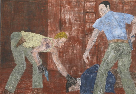 WHITE SQUAD X by Leon Golub, 1986