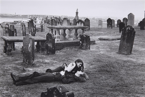 Cemetry North of England, Whitley Bay by Martine Franck, 1978