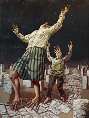 AN EVENING STROLL ON A DESERTED PATH by Lui Liu, 1995