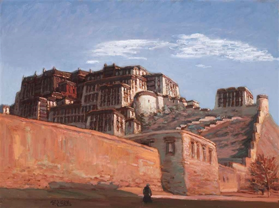 Potala Palace at Twilight by Chen Danqing, 1984