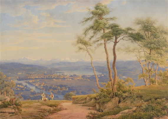 ANSICHT VON ZÜRICH by Jakob Suter, 1838