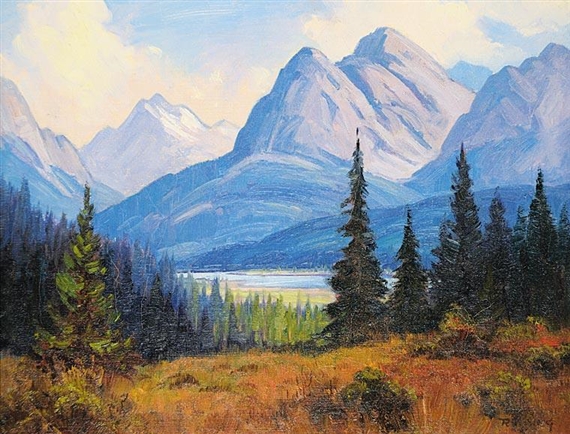 Athabasca River by Roland Gissing, 1950