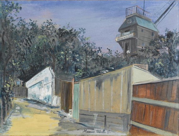 Le Moulin de la Galette à Montmartre by Maurice Utrillo, circa 1915
