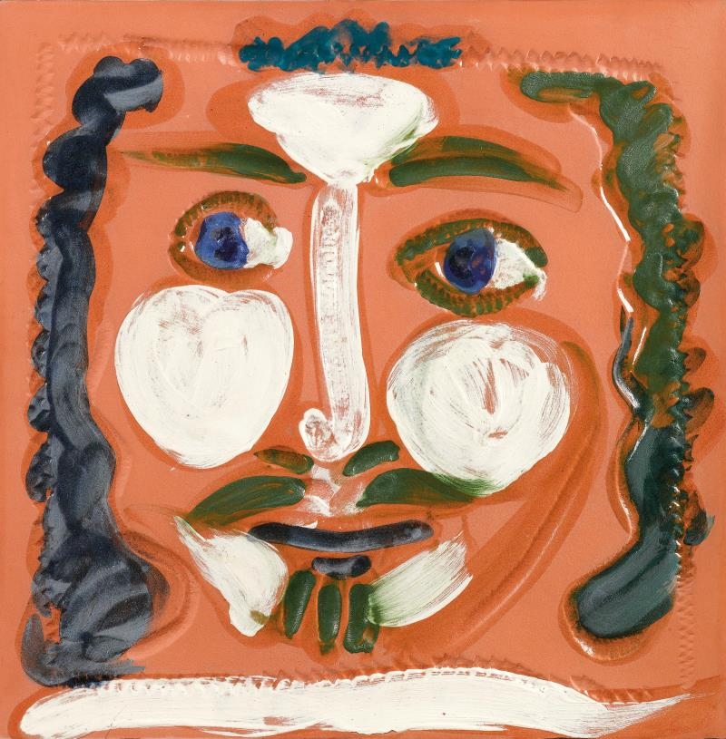 Pablo Picasso | Visage aux cheveux boucls (1968) | MutualArt