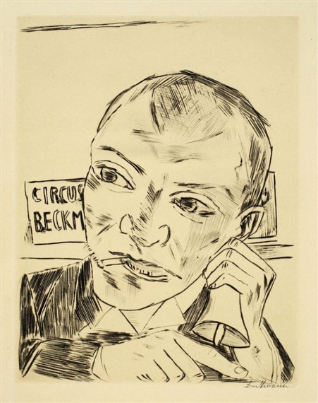 Der Ausrufer (Selbstbildnis) 1921 by Max Beckmann, Published 1923