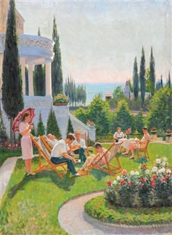 Dans le jardin en Crimée - Boris Jeremejevich Vladimirsky