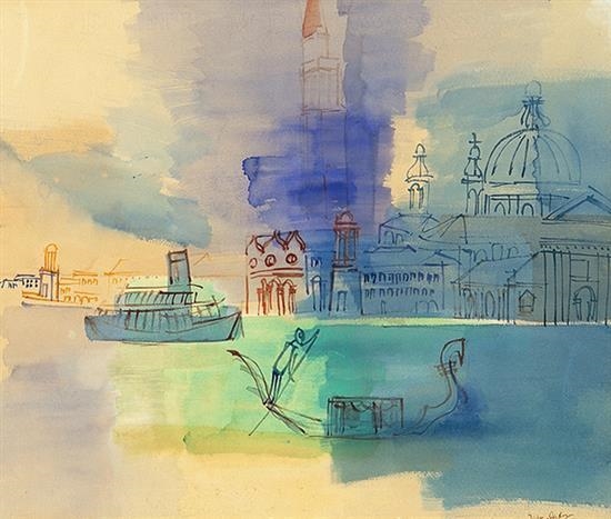 Vue sur le canal à  Venise