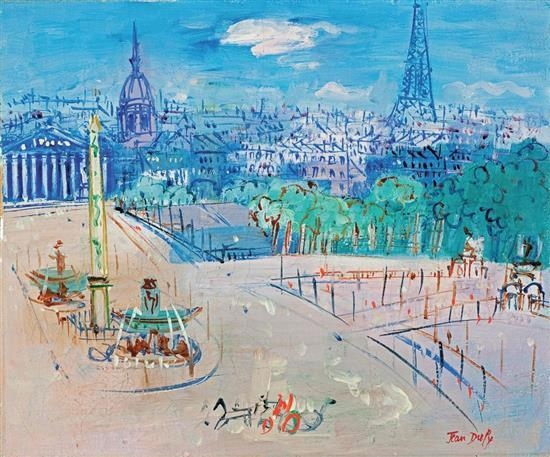 Artwork by Jean Dufy, Place de la Concorde, Made of oil on canvas