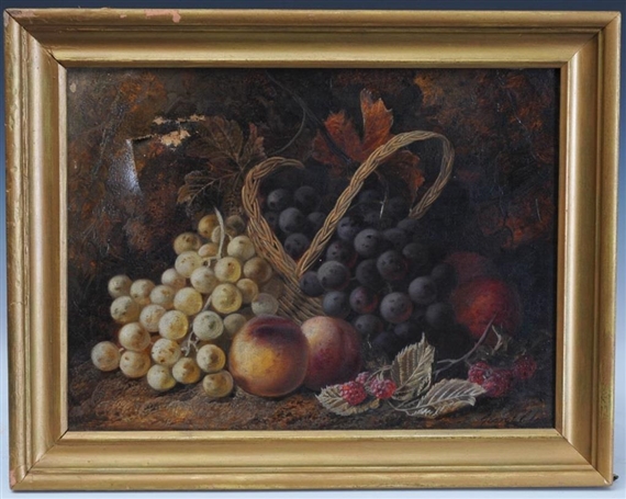 Still Life with Basket of Fruit by George Claire
