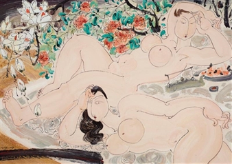 TWO LYING NUDES - Zhao Mengge