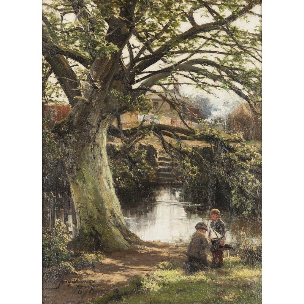 Artwork by David Farquharson, A SUMMER DAY IN DALBEATTIE, Made of oil on canvas