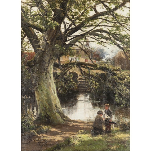 A SUMMER DAY IN DALBEATTIE by David Farquharson, 1878