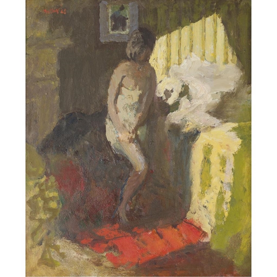 View THE RED CARPET By Charles James McCall; oil on board; 31cm x 25.5cm (1...