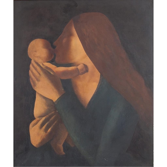 MADONNA AND CHILD by Jacob Kramer