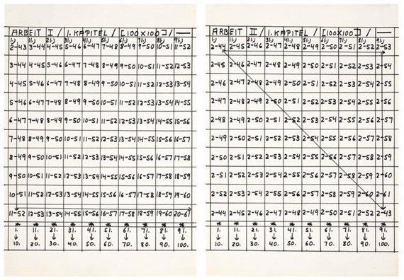 UNTITLED by Hanne Darboven, 1970s