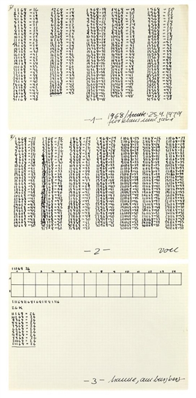 UNTITLED by Hanne Darboven, 1968