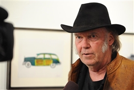 Exhibition at Robert Berman Gallery presents unique watercolor paintings and prints by Neil Young