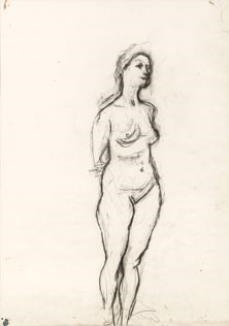 Standing female nude by Herbert Boeckl, circa 1930