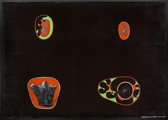 Button Eyes by Shane Cotton, 2001