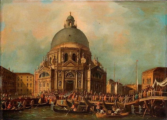 THE YEARLY VISIT OF THE DOGE TO SANTA MARIA DELLA SALUTE IN VENICE by Francesco Zanin